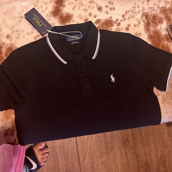 Polo Ralph Lauren Slim Fit Polo T Shirt - Black - Picture 7 of 12